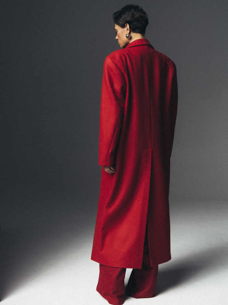 NOA WOOL RED COAT