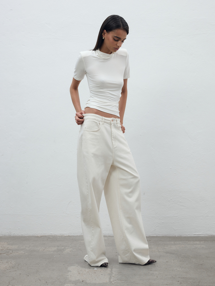 URBAN OFF WHITE PANTS TALL