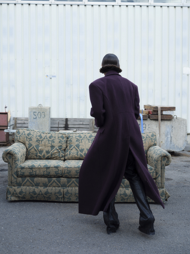 PŁASZCZ ARDEN WOOL BURGUNDY