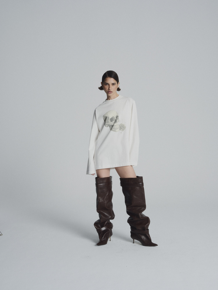 LONGSLEEVE SCULL OFF WHITE