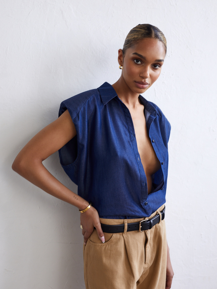 KOSZULA PADDED DENIM