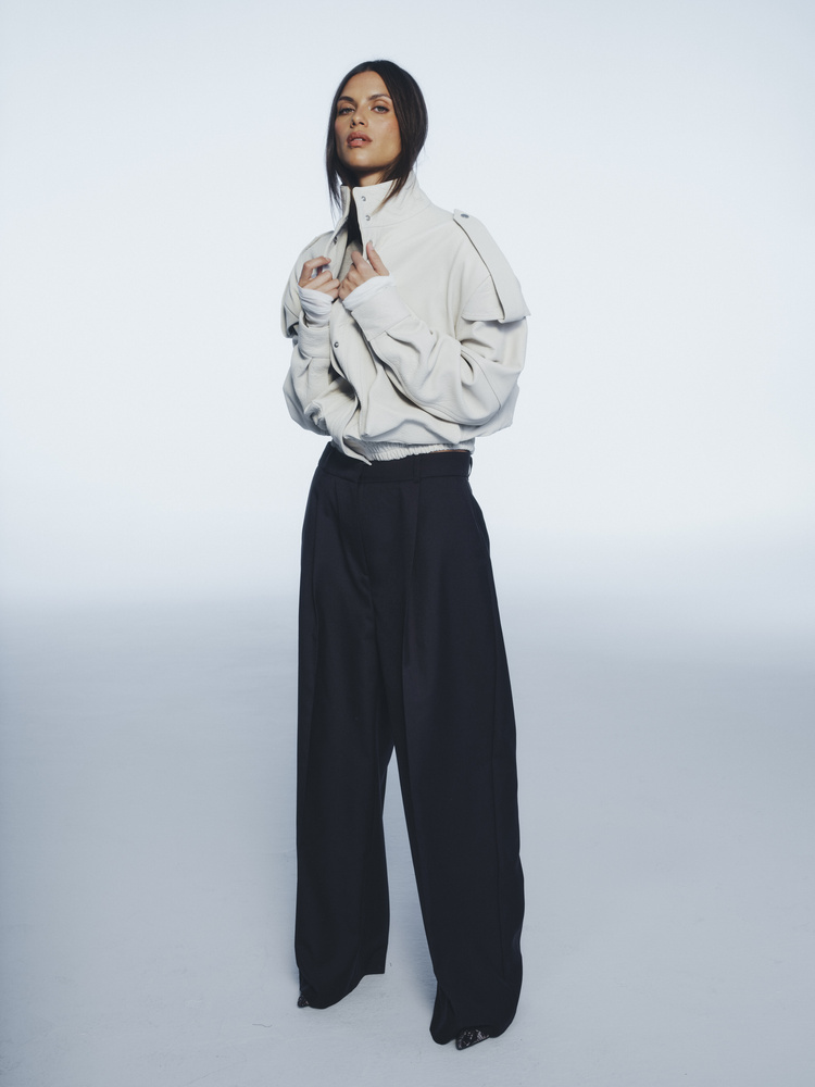 NASH CREAM LEATHER JACKET