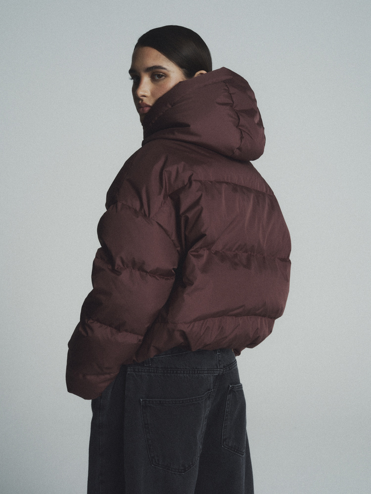 KURTKA PUCHOWA SOLVEN BURGUNDY