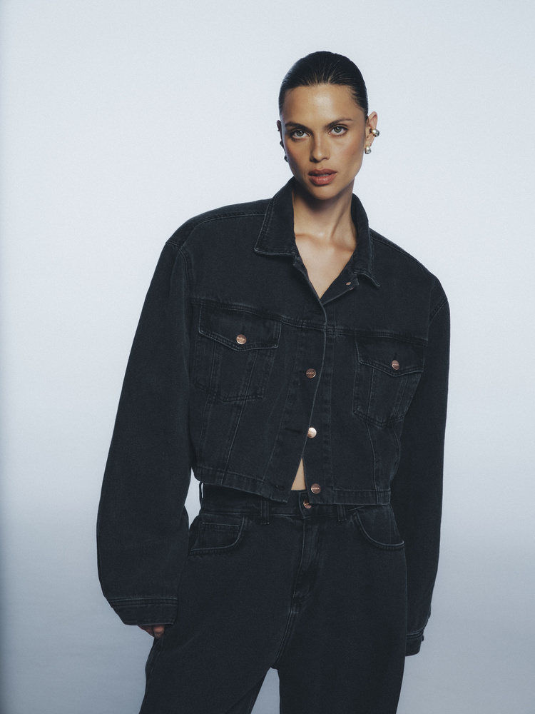 KURTKA IAN VINTAGE BLACK
