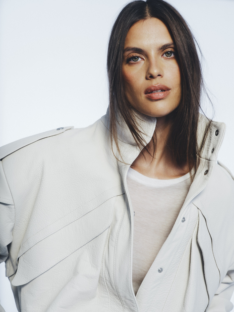 NASH CREAM LEATHER JACKET