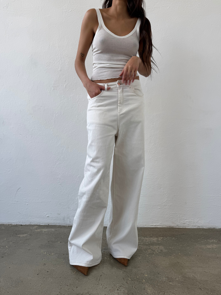 SPODNIE URBAN OFF WHITE TALL