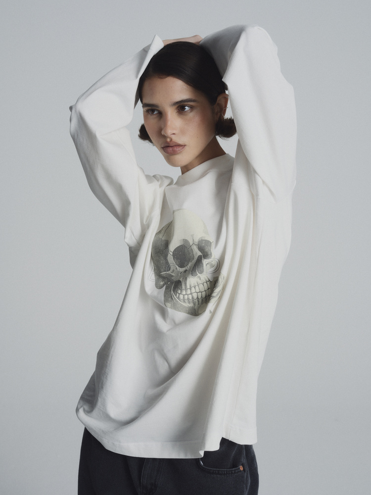 LONGSLEEVE SCULL OFF WHITE