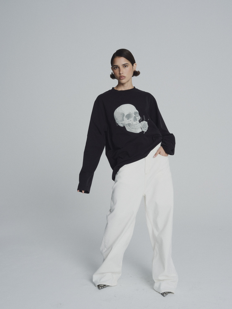 LONGSLEEVE SCULL DARK