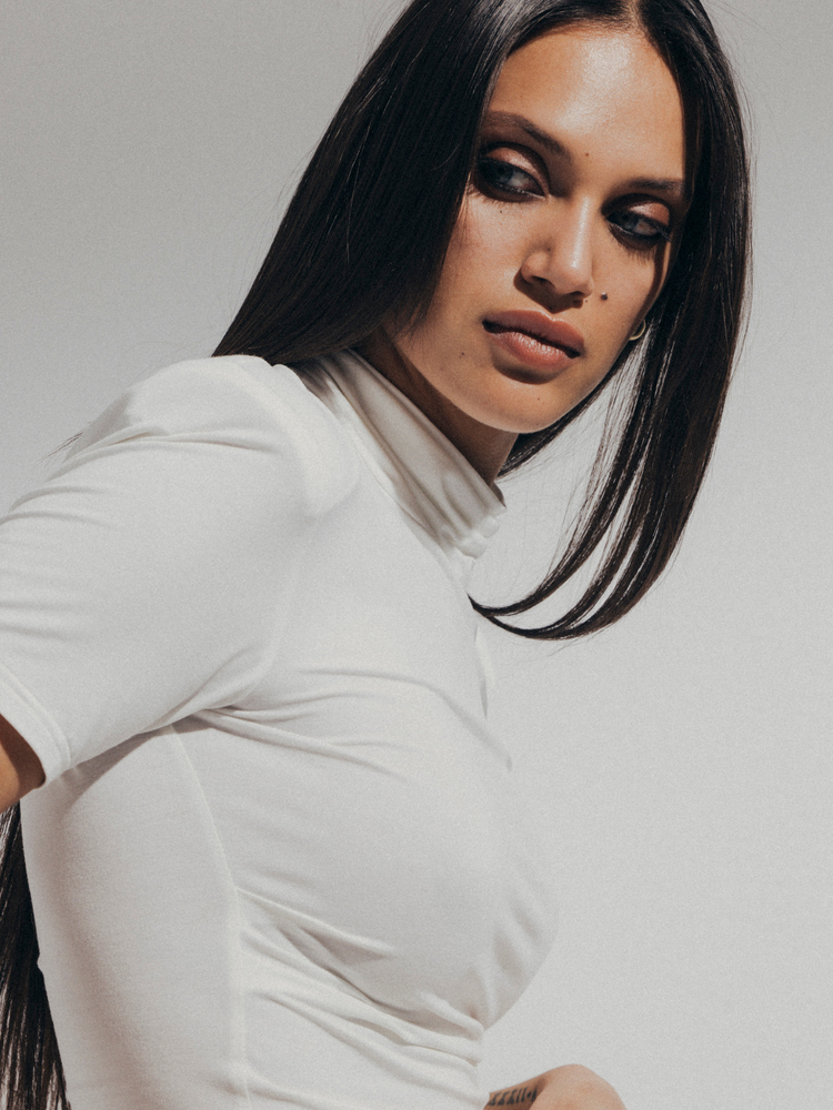 TURTLENECK DEVON SHORT CREAM